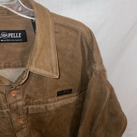 Pelle MB Pelle Men’s Work Jacket Size 2XL Brown Thick Workwear Outdoors Comfort - Picture 4 of 12